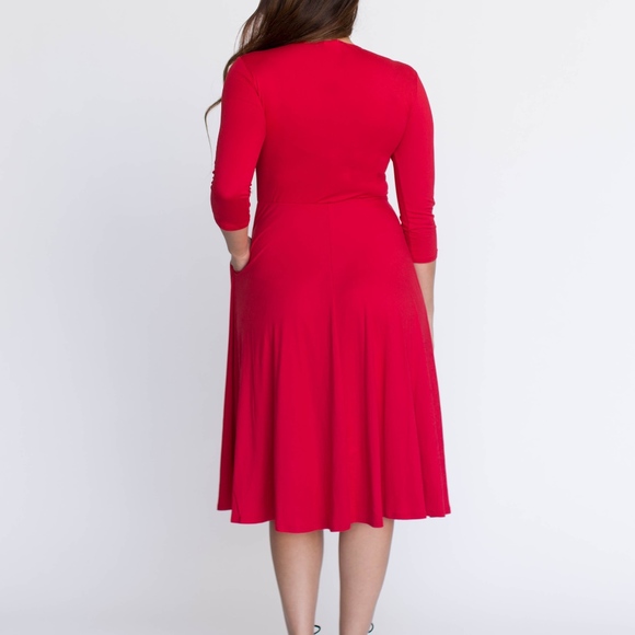 Red Curie Dress- Midi - Picture 3 of 3
